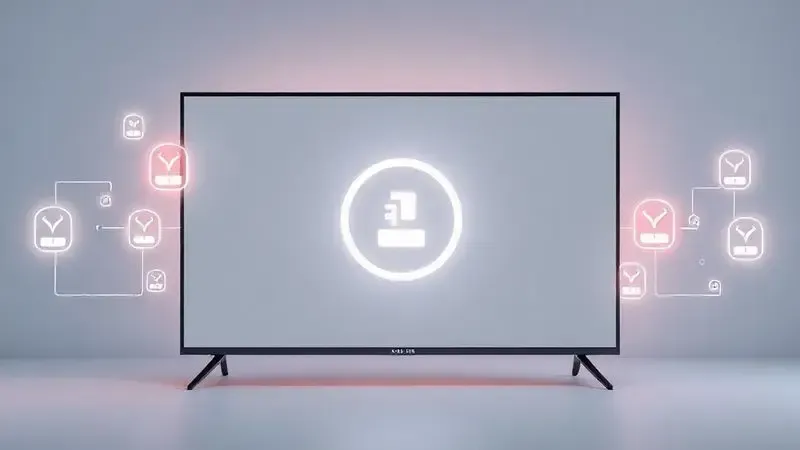 Ilustração conceitual do processo de atualização de software para sistemas operacionais de Smart TV