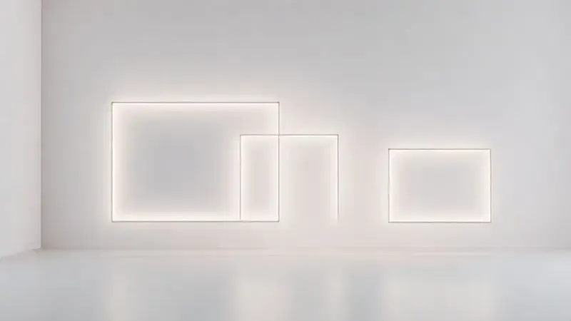Comparação conceitual de tamanhos de tela de Smart TV em representação artística 3D