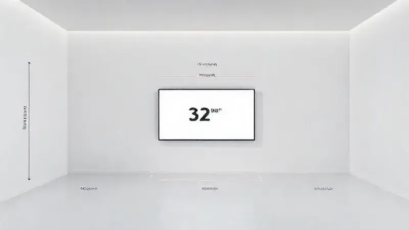 Comparação conceitual de tamanhos de tela com destaque para televisão de 32 polegadas ideal para espaços compactos