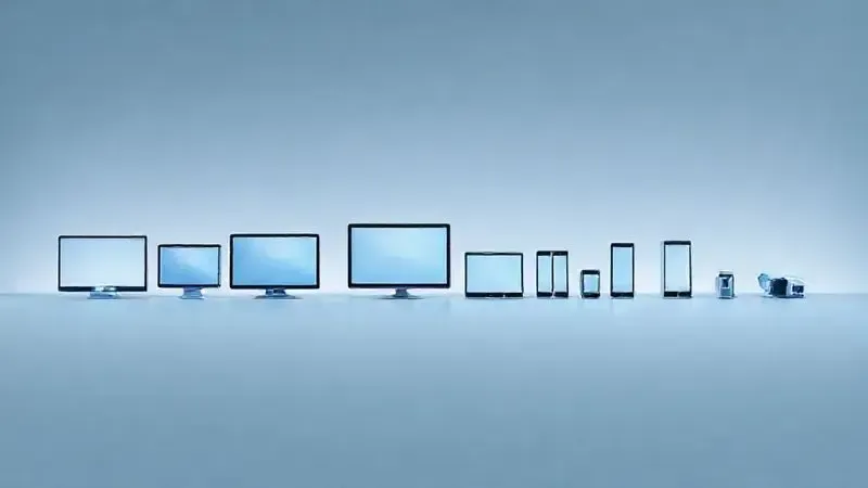 Ilustração conceitual da evolução de uma marca de tecnologia com linhas modernas e design minimalista
